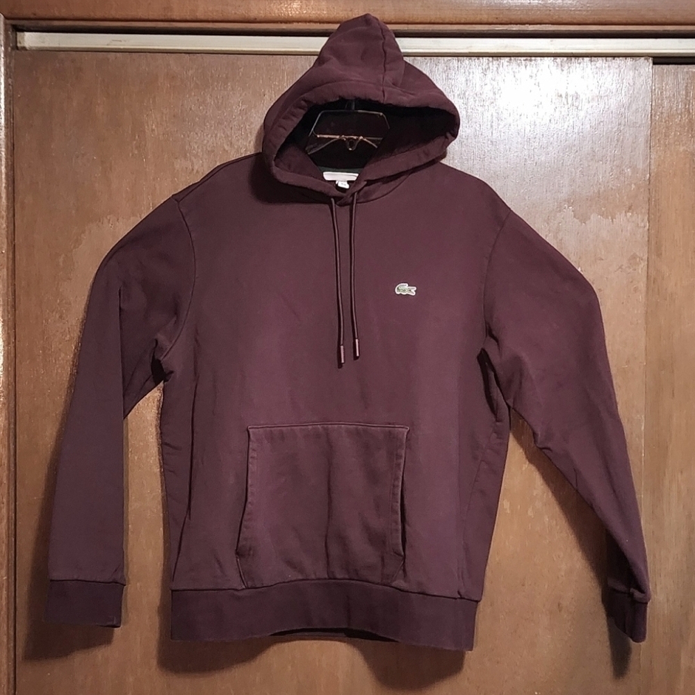 Lacoste Maroon Hoodie Sz 6